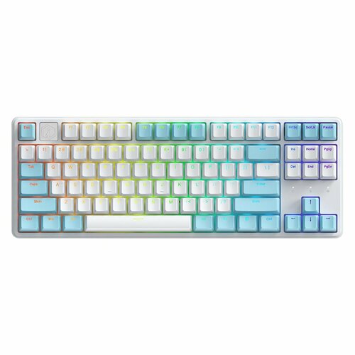 Игровая механическая клавиатура iROK NA87 V4 4000 Hz 02 ms белый синий 317400₽