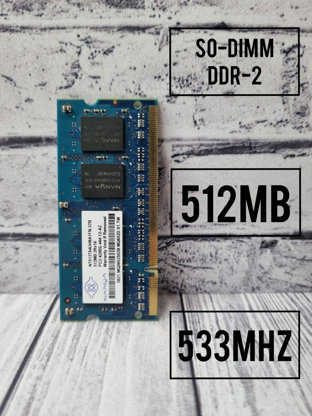 Оперативная память So-DIMM DDR-II 512MB PC2-4200S (533Mhz). Товар уцененный