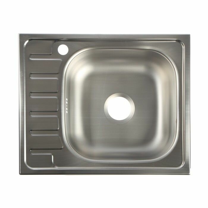 Мойка для кухни врезная 58х48 см. Прав. нержавеющая сталь выпуск 3 1/2 толщина стали 06 мм