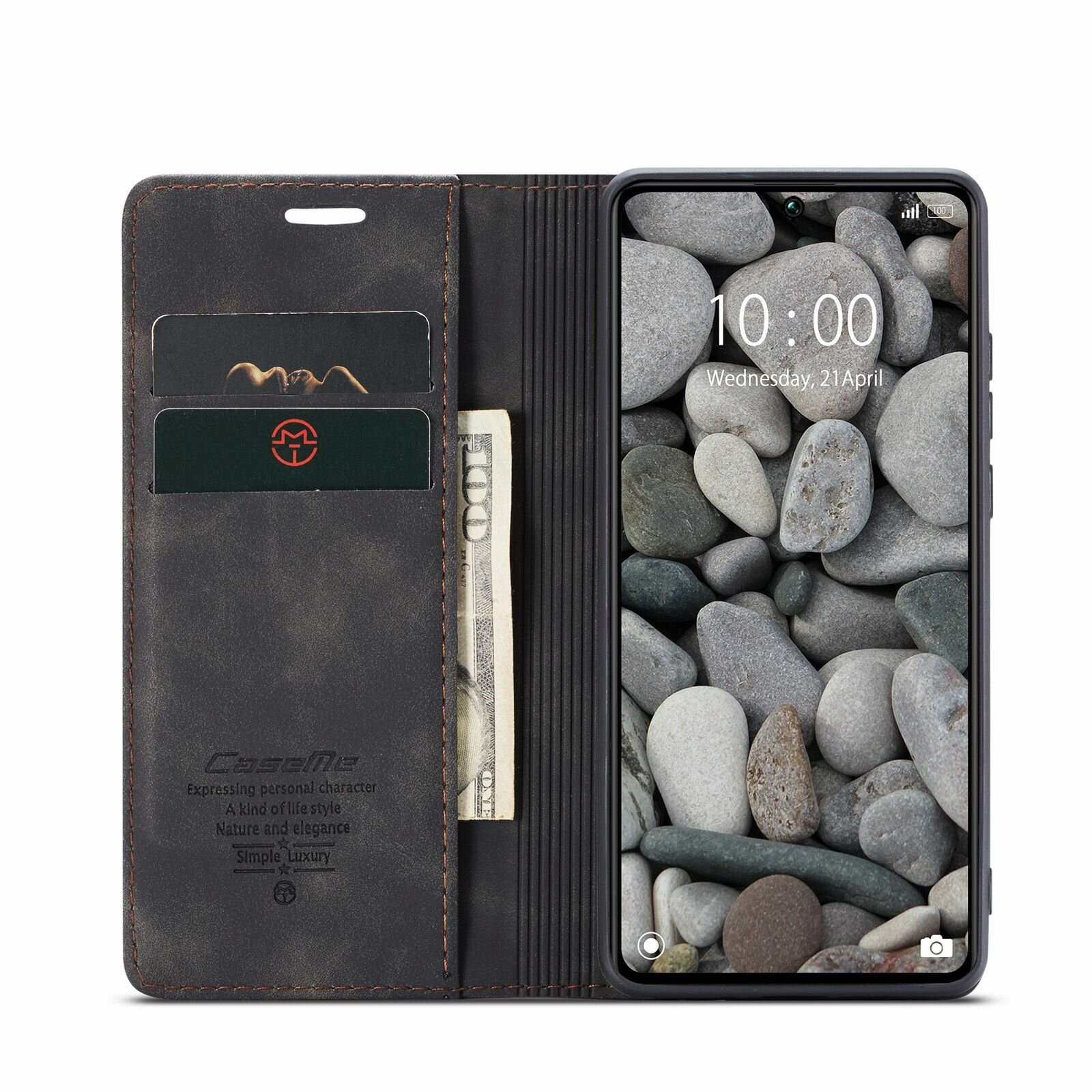 Чехол-книжка CaseMe Matte Poco X6 черный