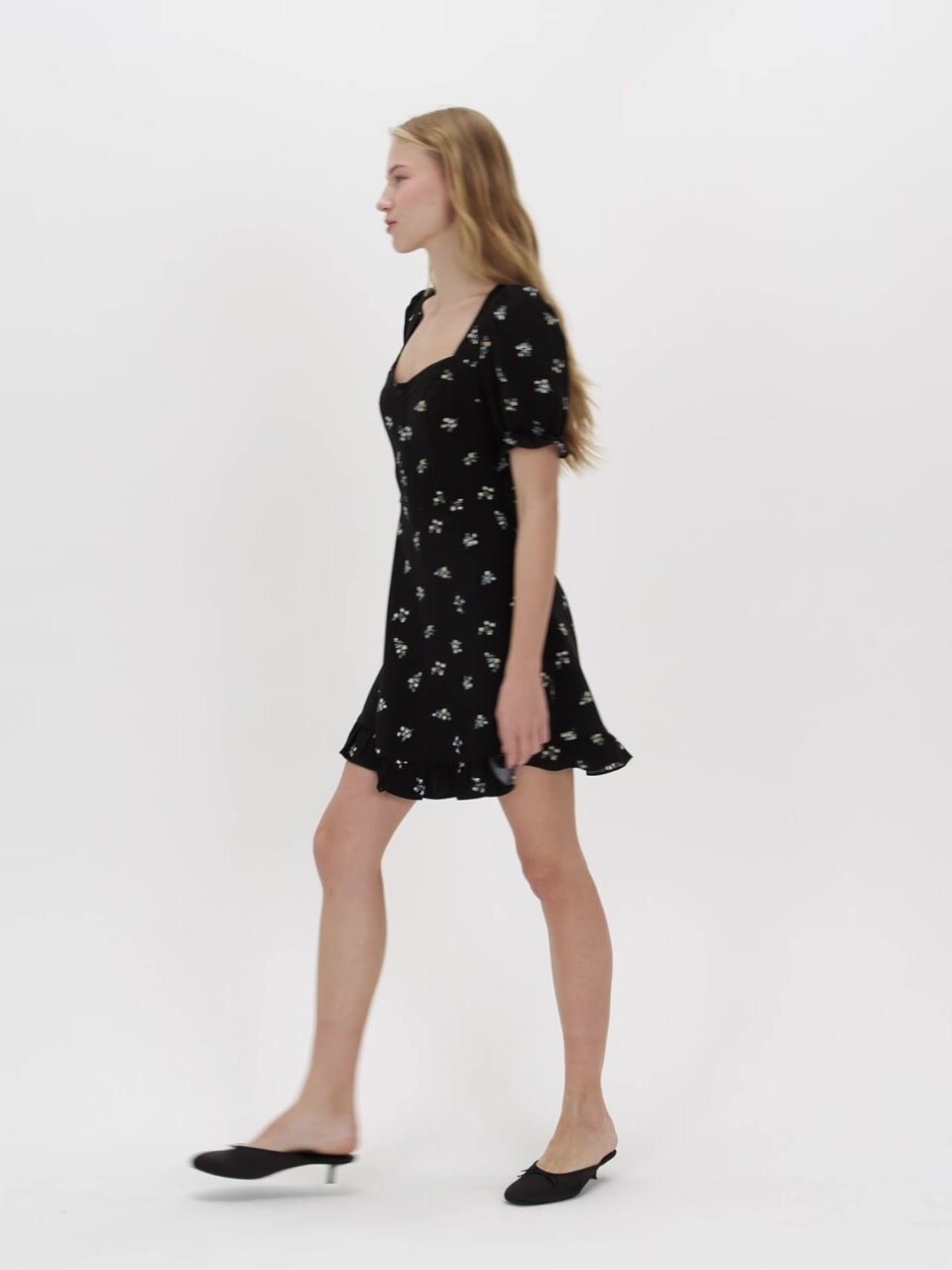 Платье Befree Woman Mix&Match, размер XL, черный принт графика — фото 1