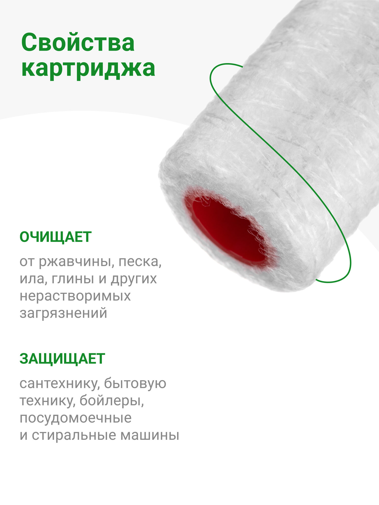 Картридж механический Гейзер PYP/H 5 - 10SL, для горячей воды, очистка воды от крупных примесей, 28307 — фото 1