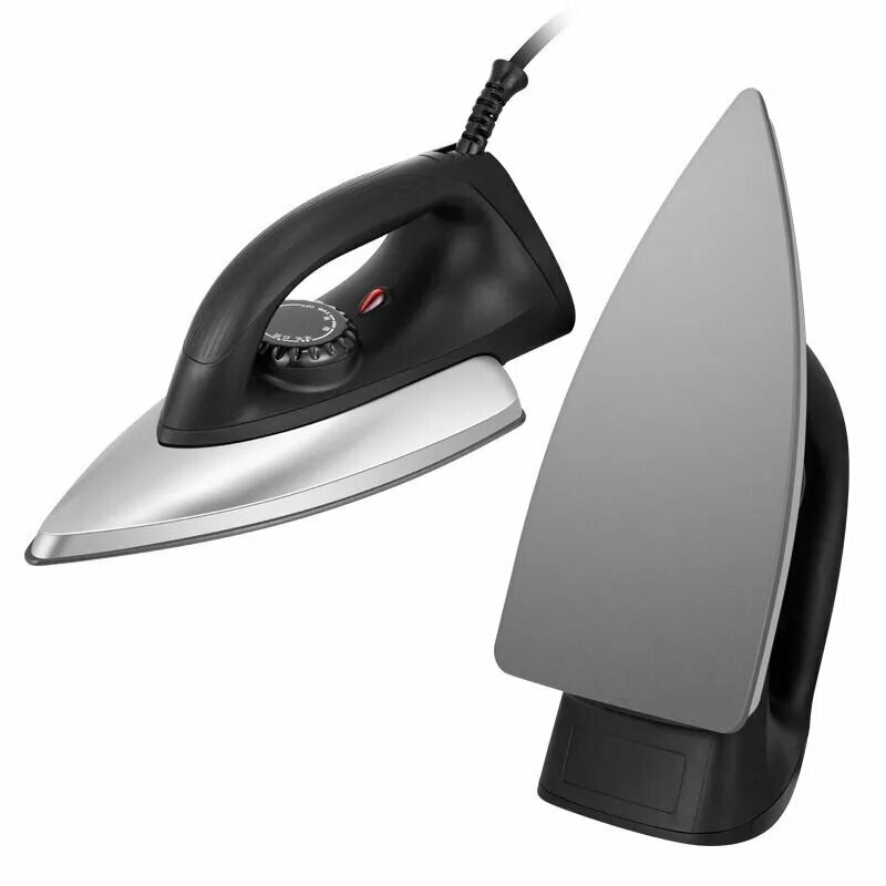 Утюг электрический мощность 1000Вт подошва из нержавеющей стали цвет серый