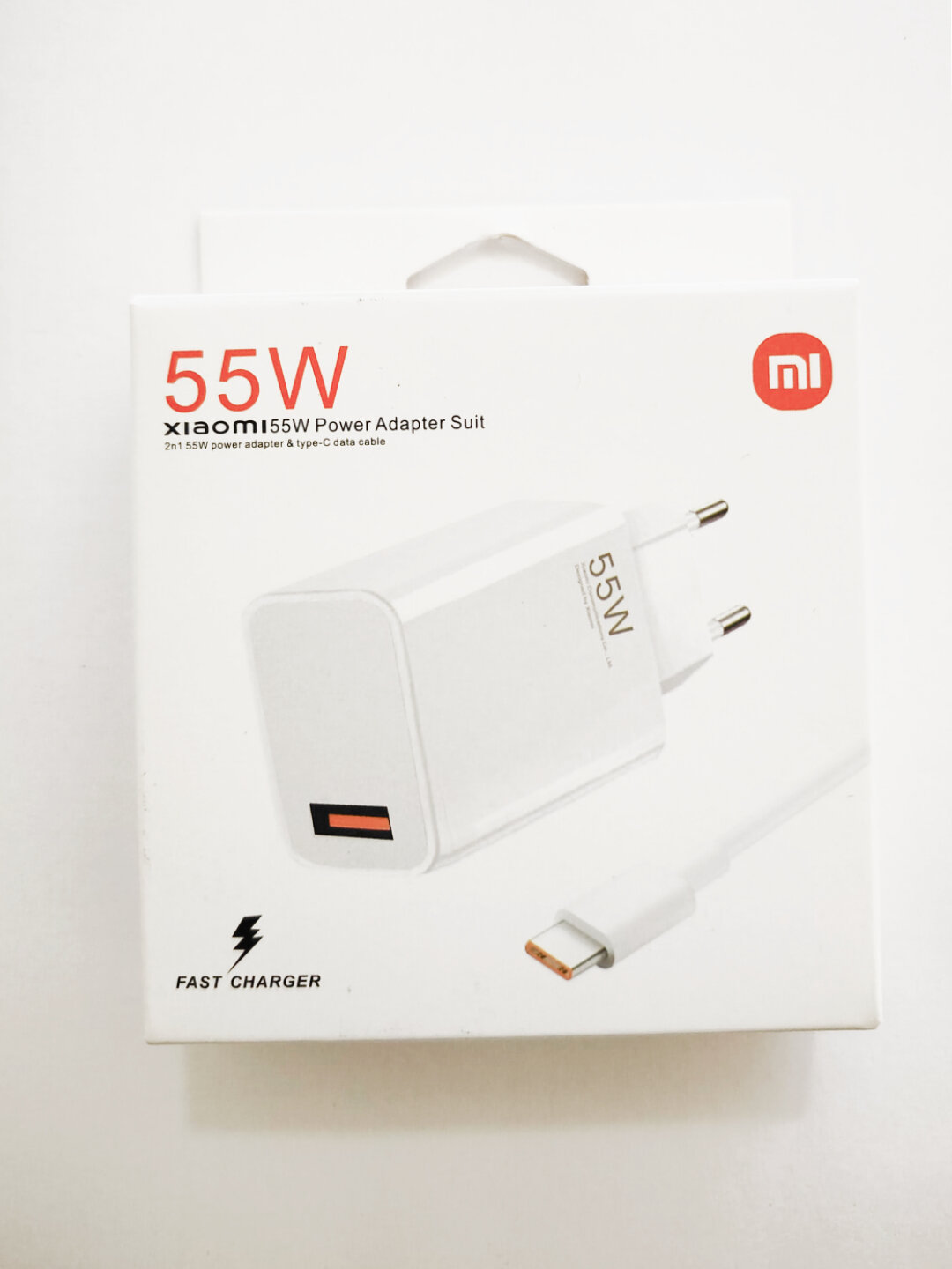 Адаптер быстрой зарядки Redmi Turbo Original с кабелем Type-C, 55w turbo fast
