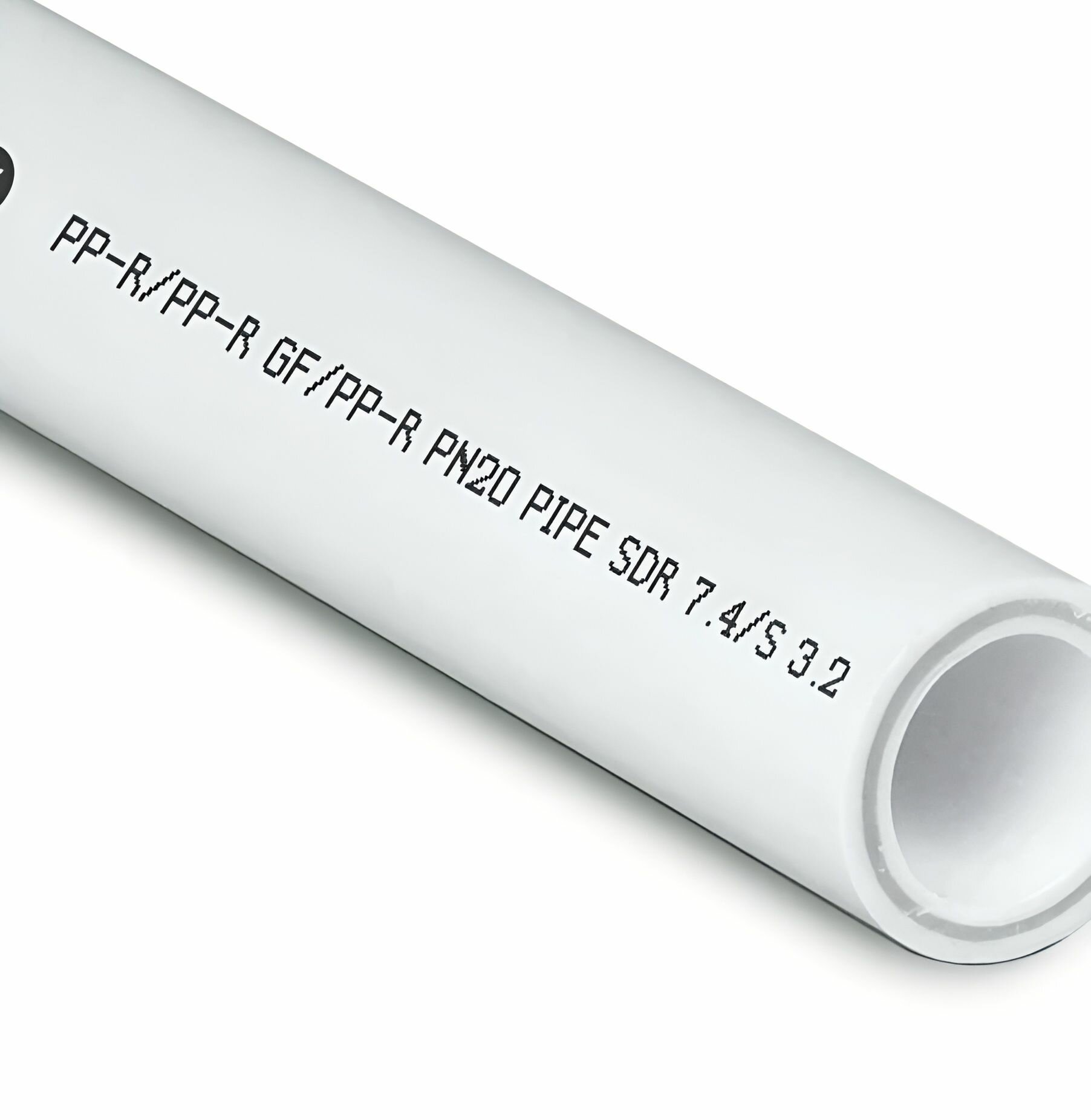 Труба PPR/GF/PPR 50х 69 мм PN20 белый РТП армированная стекловолокном 1 м (нарезка по 1 метру) / Гидропласт
