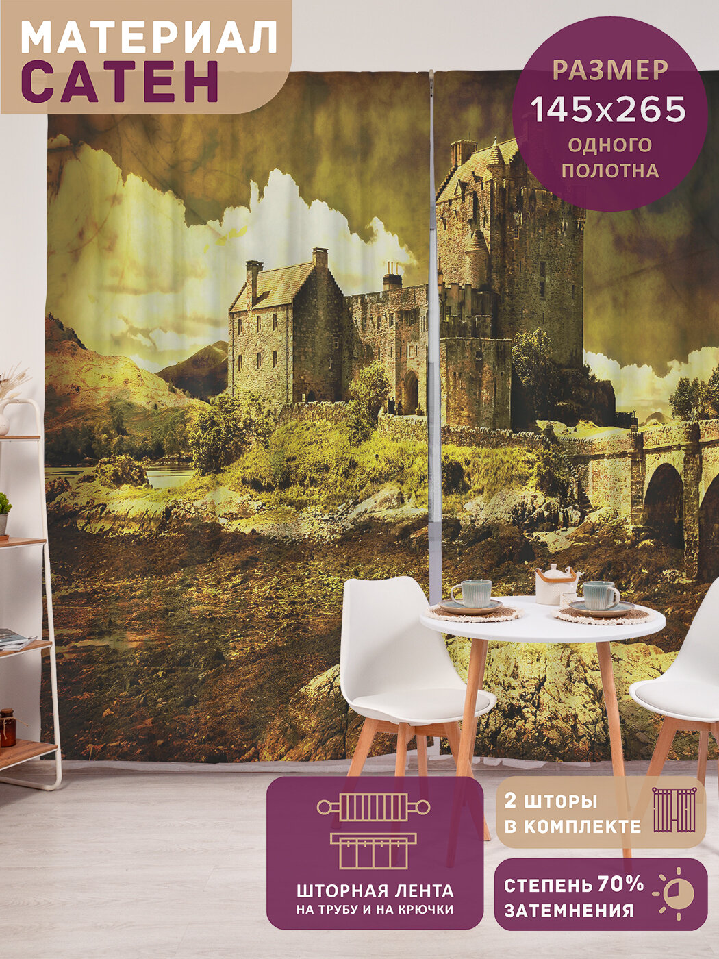 Фотошторы в спальню 