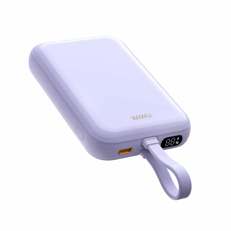 Внешний аккумулятор WiWU Wi-P024 Magnetic Power Bank на 10000 мАч, встроенный кабель Type C