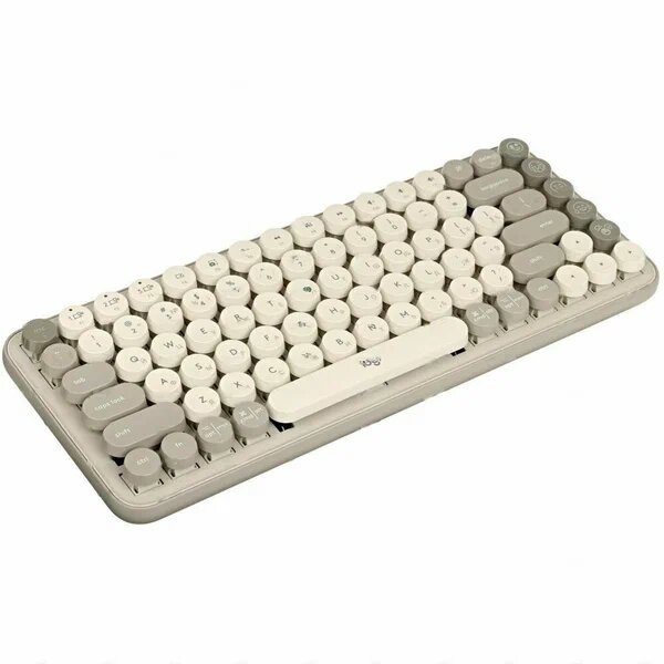 Клавиатура Logitech POP Keys Mist 920-010828, механическая, беспроводная, 87 клавиш — фото 1