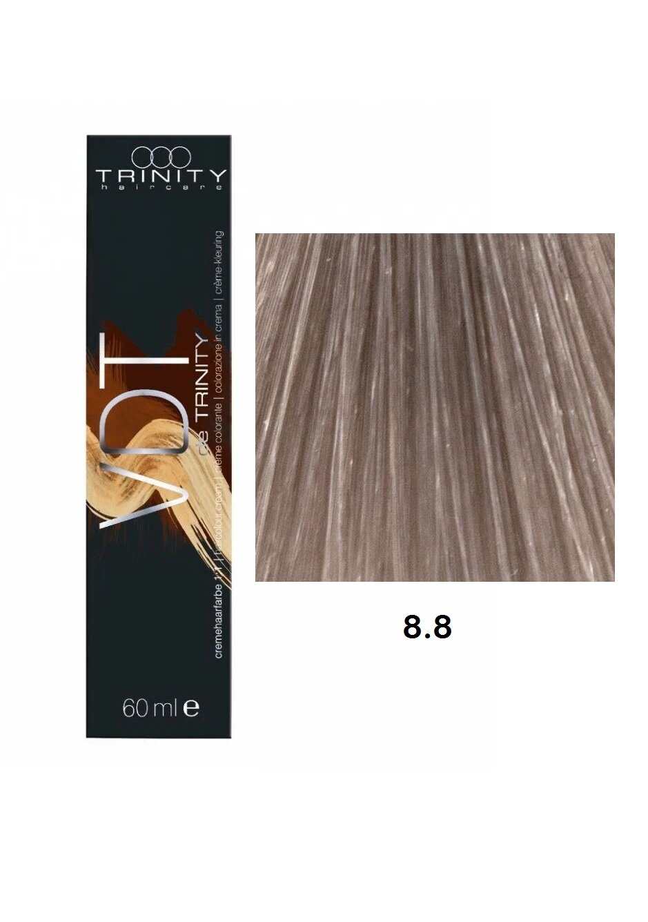Trinity VDT Стойкая краска для волос 60 мл - VDT 8.8 hellblond perl Светлый блонд перламутровый