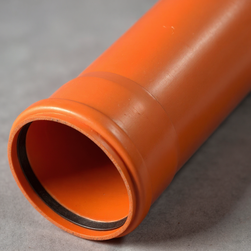 Труба НПВХ с раструбом коричневая Дн 160х4,0 б/нап L=1,0м в/к SN4 Агригазполимер