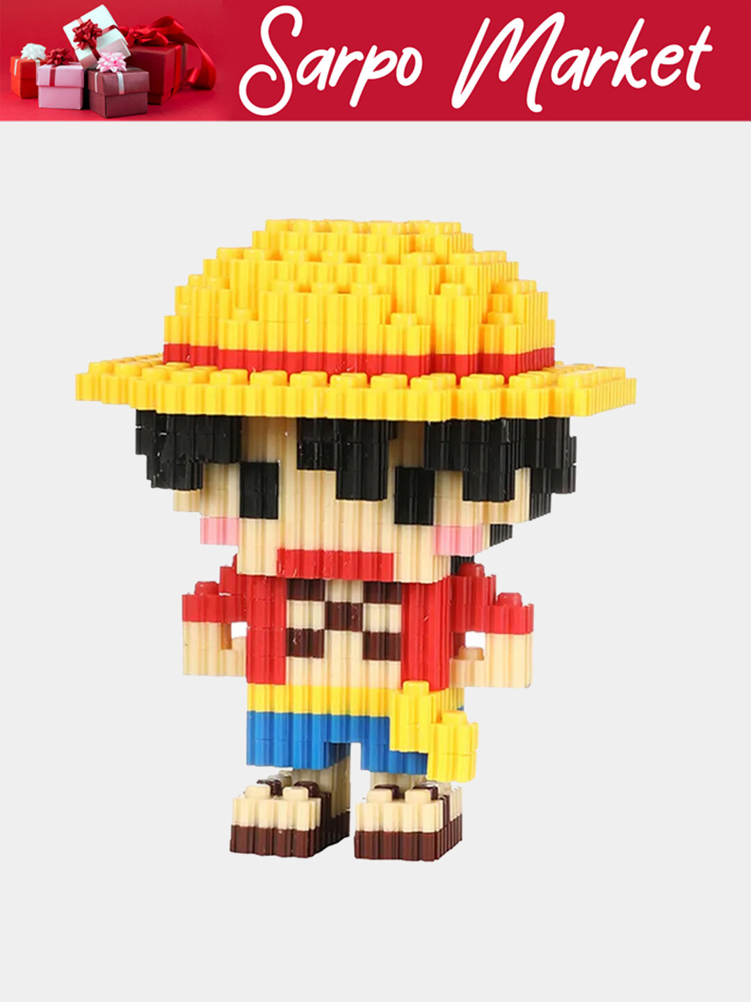 Мини конструктор 3D "Bricks", фигурки One Piece, Luffy, Chopper, ABS-пластик