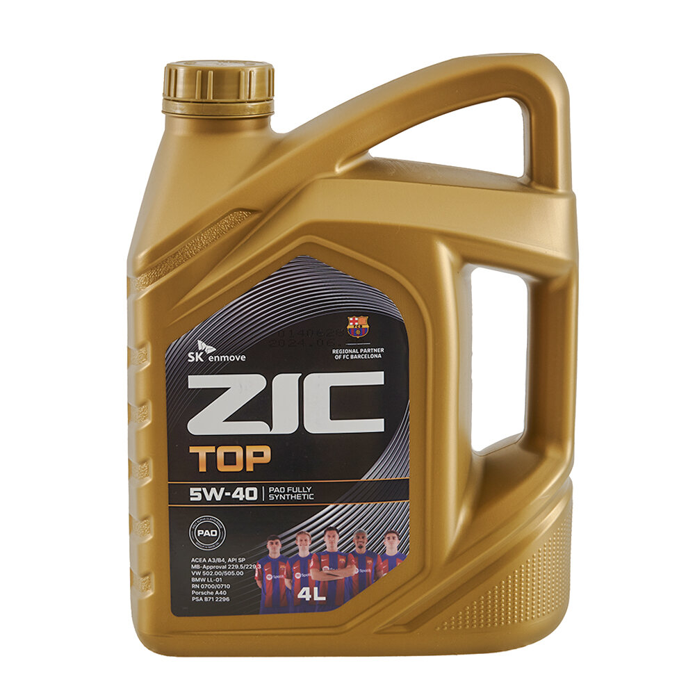 Масло моторное ZIC TOP 5W40 синтетика 4 л 162682