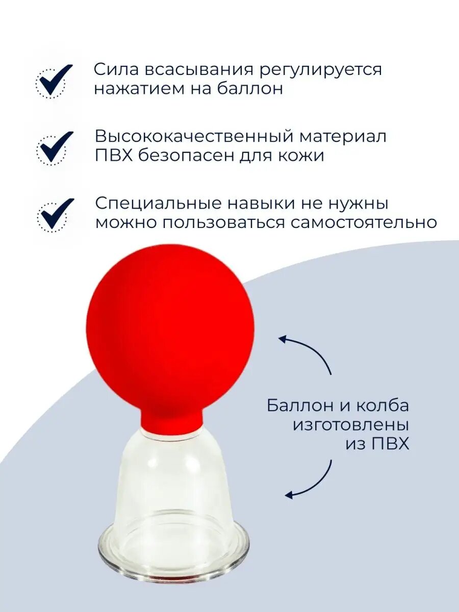 Картинки Вакуумная банка для антицеллюлитного массажа тела супербанка красная