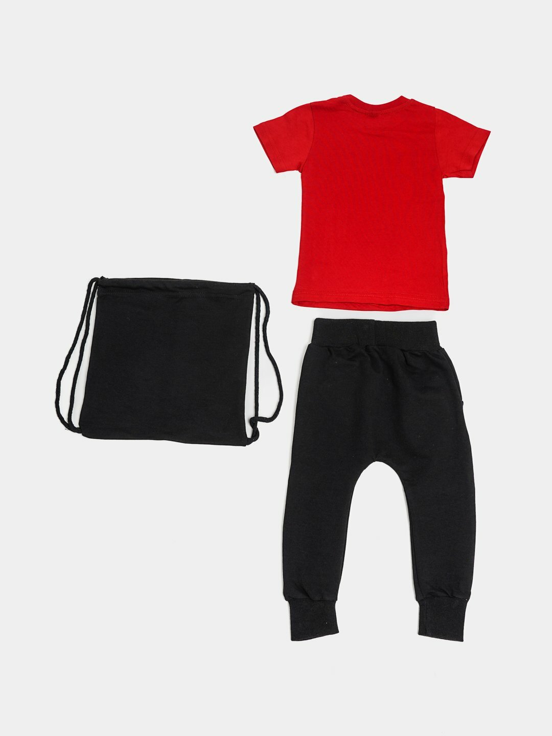 Костюм спортивный Disney baby Детский комплект Among Us хлопок, средиземноморский принт, размер 110, красный/черный — фото 1