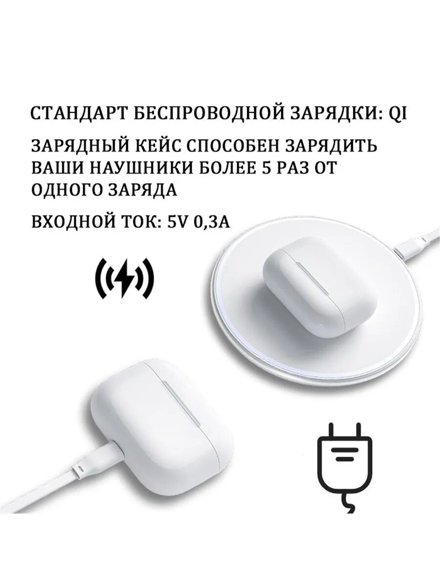Зарядный кейс для беспроводных наушников применяемый Air Pods Pro 2 Lightning, 680 mAh, A2700, белое — фото 1