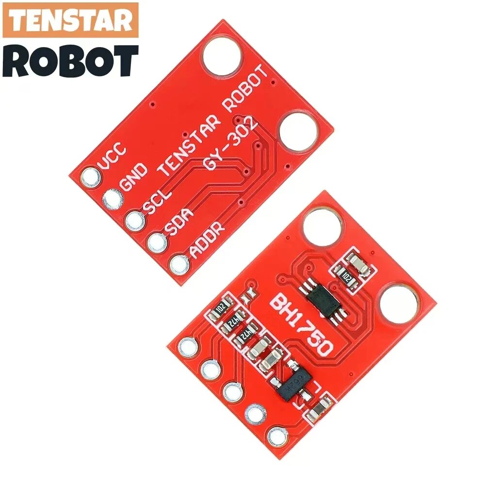TENSTAR GY-302 BH1750 Красная плата Модуль интенсивности света Датчик освещенности BH1750FVI 3 В-5 В