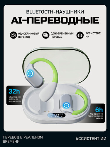 Изображение товара Наушники с переводчиком беспроводной, синхронный переводчик, CM82B