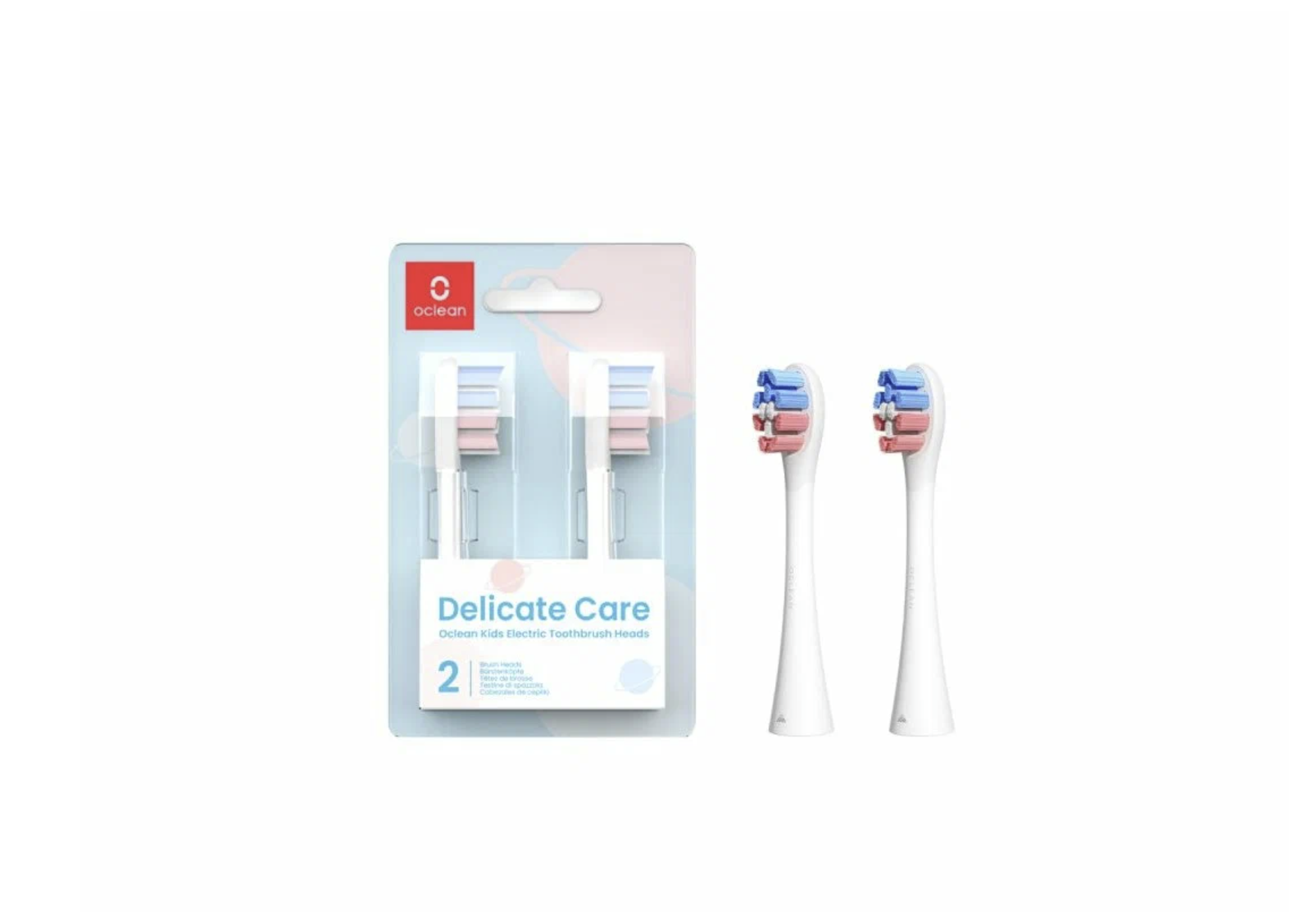 Насадки Oclean, для Oclean P3K1 Kids Sonic, ортодонтические, белые, 2 шт