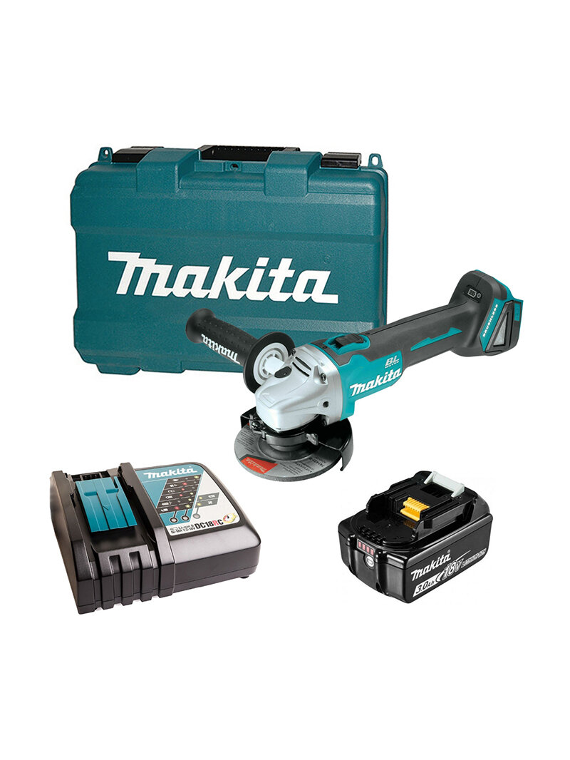Шлифмашина Makita DGA504ZK двухпозиционная рукоятка защитный кожух