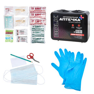 Аптечка первой помощи автомобильная в кейсе гост (нов. обр.) BOLK арт. bse102001