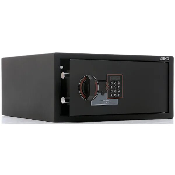 Гостиничный сейф AIKO SH-20 EL NEW (электронный код, RAL 9005, 200×430×415 мм)