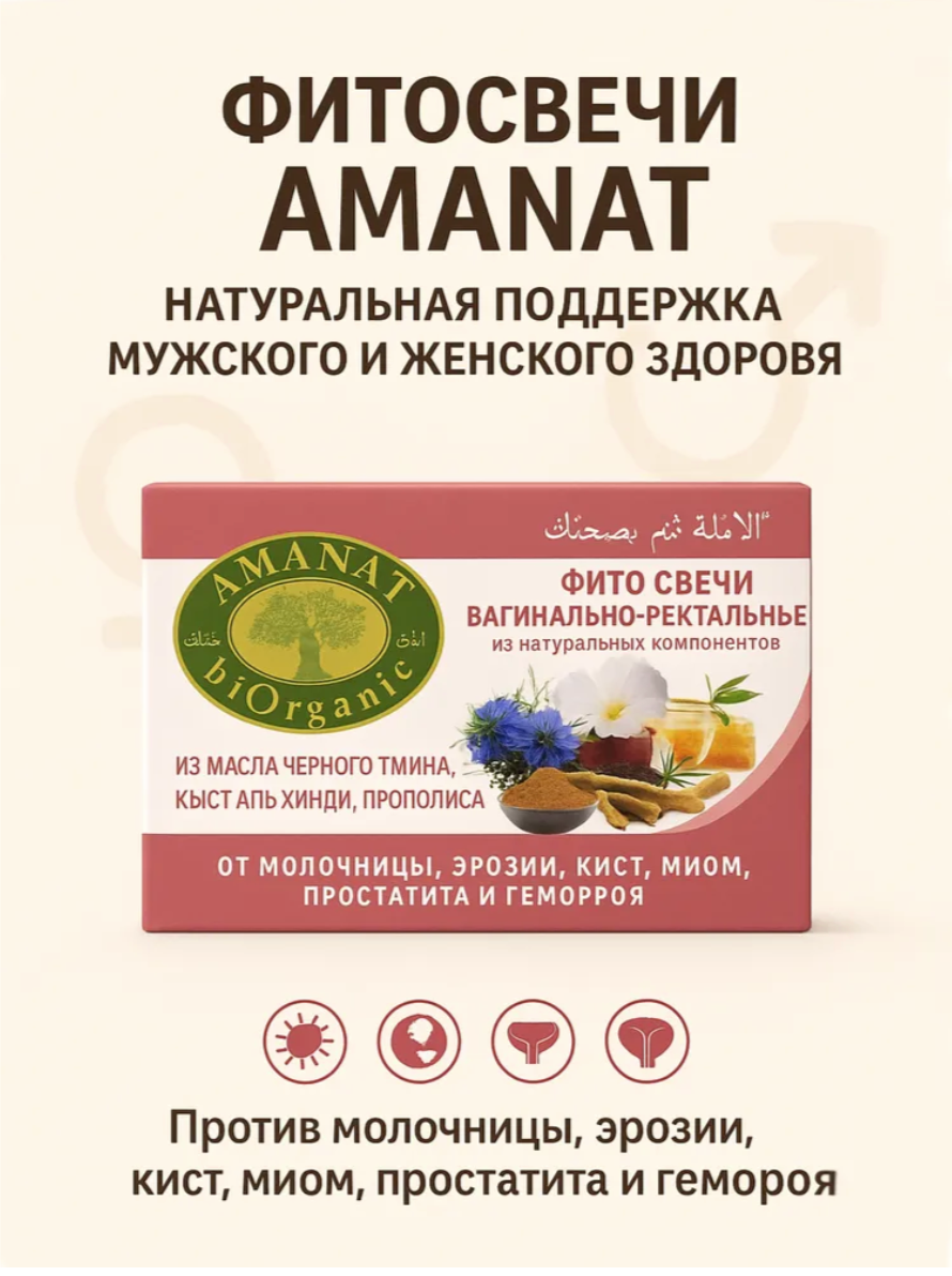 Свечи от молочницы простатита вагинальные ректальные аманат фитосвечи натуральные