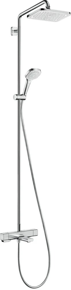 Душевая стойка Hansgrohe Croma 27687000 с тропическим душем со смесителем с изливом латунная хром с лейкой