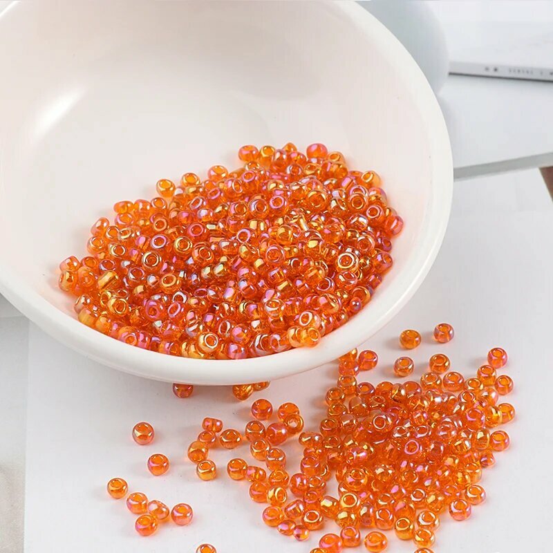 Бусины стеклянные прозрачные 2 мм 600 шт isequins 2mm 600Pcs Оранжевый