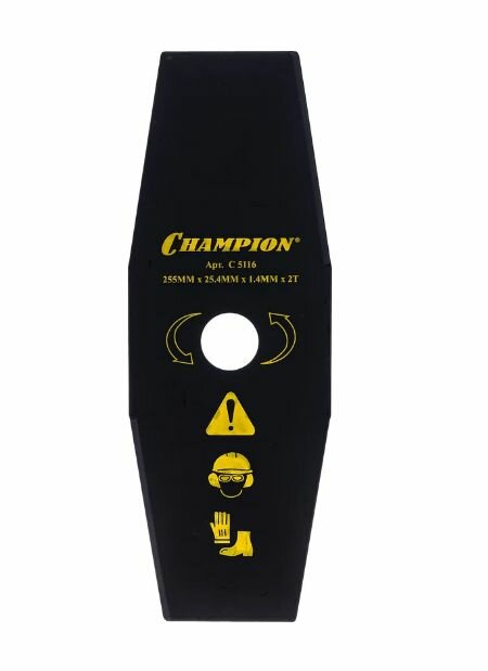 Нож для триммера CHAMPION для жесткой травы 2/255/25.4