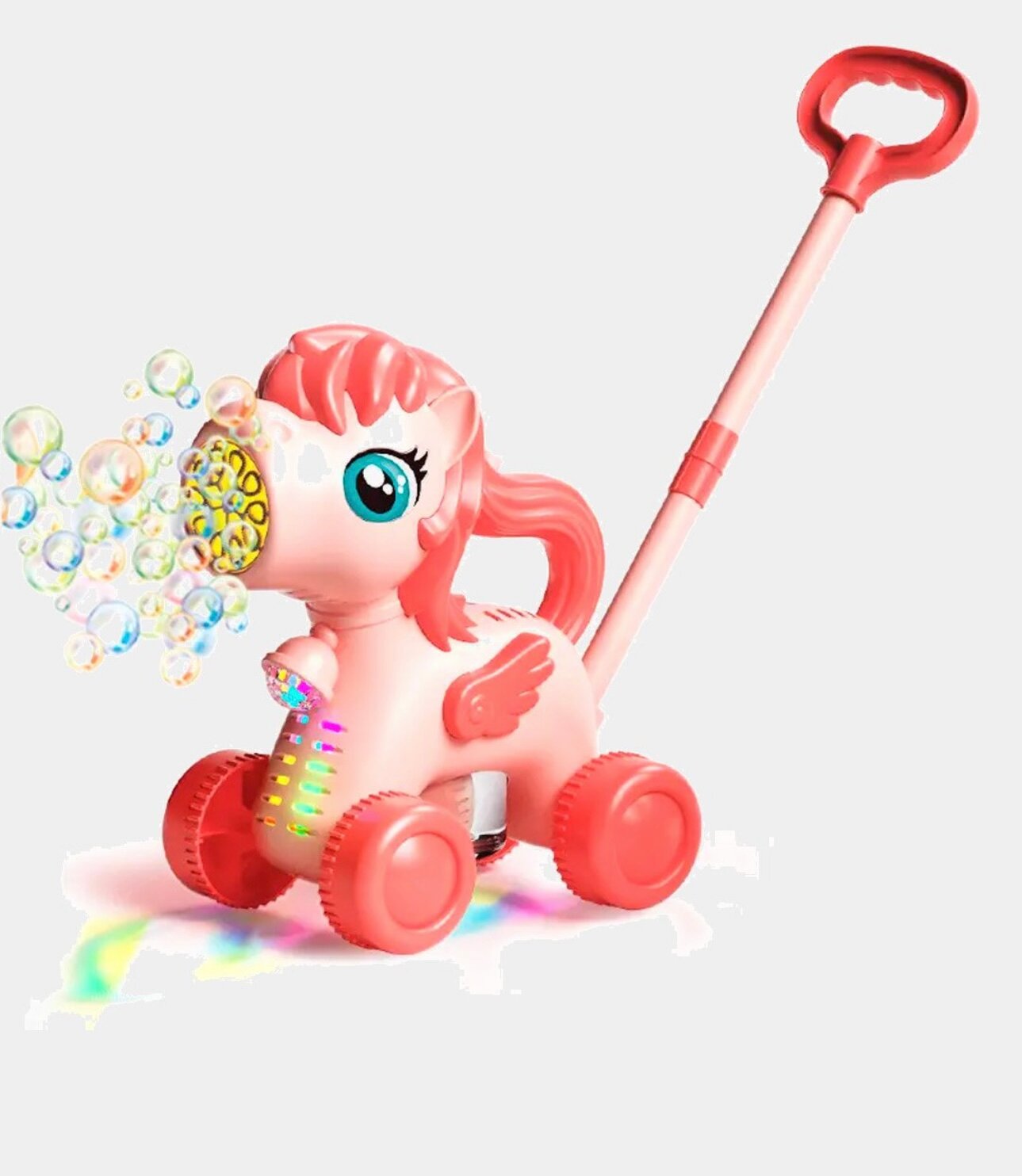 Генератор мыльных пузырей детский Pony , цвет Розовый BUBBLE GUN