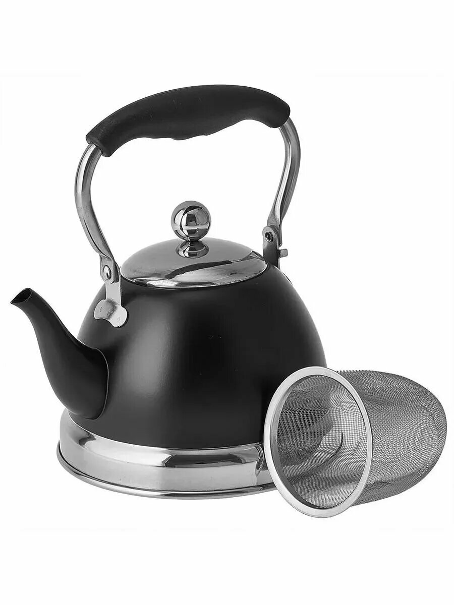 Чайник для плиты металлический с фильтром AK-543 1л