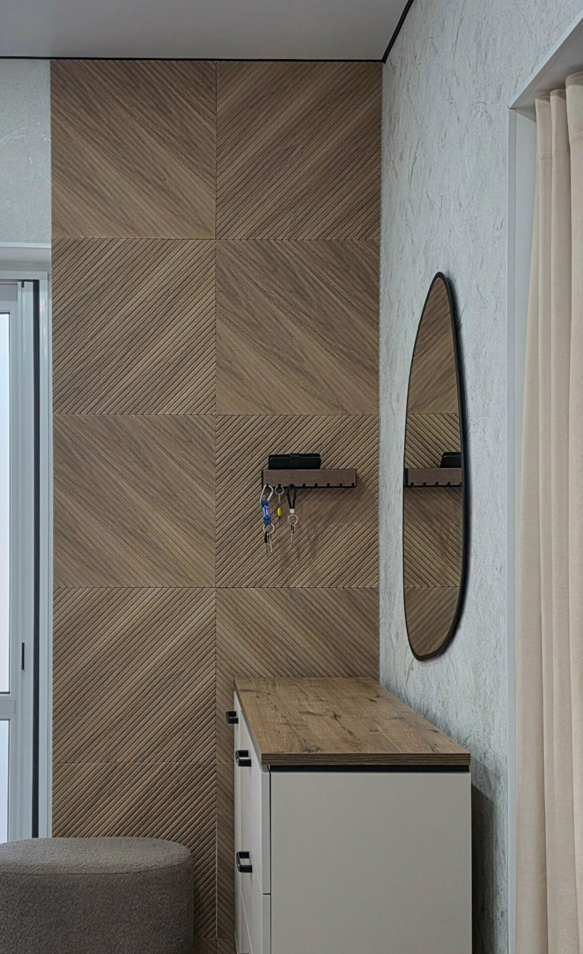 Стеновые панели Paneliavrora Диагонали Американский орех натуральный 3д для дома в кухню спальню для дачи офиса. Мдф панели.