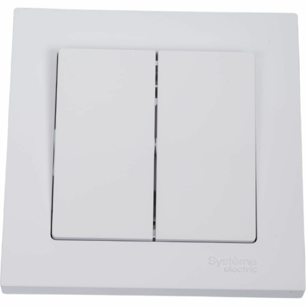 Выключатель 2-кл. СП AtlasDesign 10А IP20 (сх. 5) 10AX в сборе бел. SE ATN000152