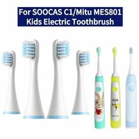 10 шт. сменные насадки для зубных щеток SOOCAS C1 / MITU MES801 / KAISHU / DR. BEI A7, детская электрическая зубная щетка, детская насадка, 10PCS