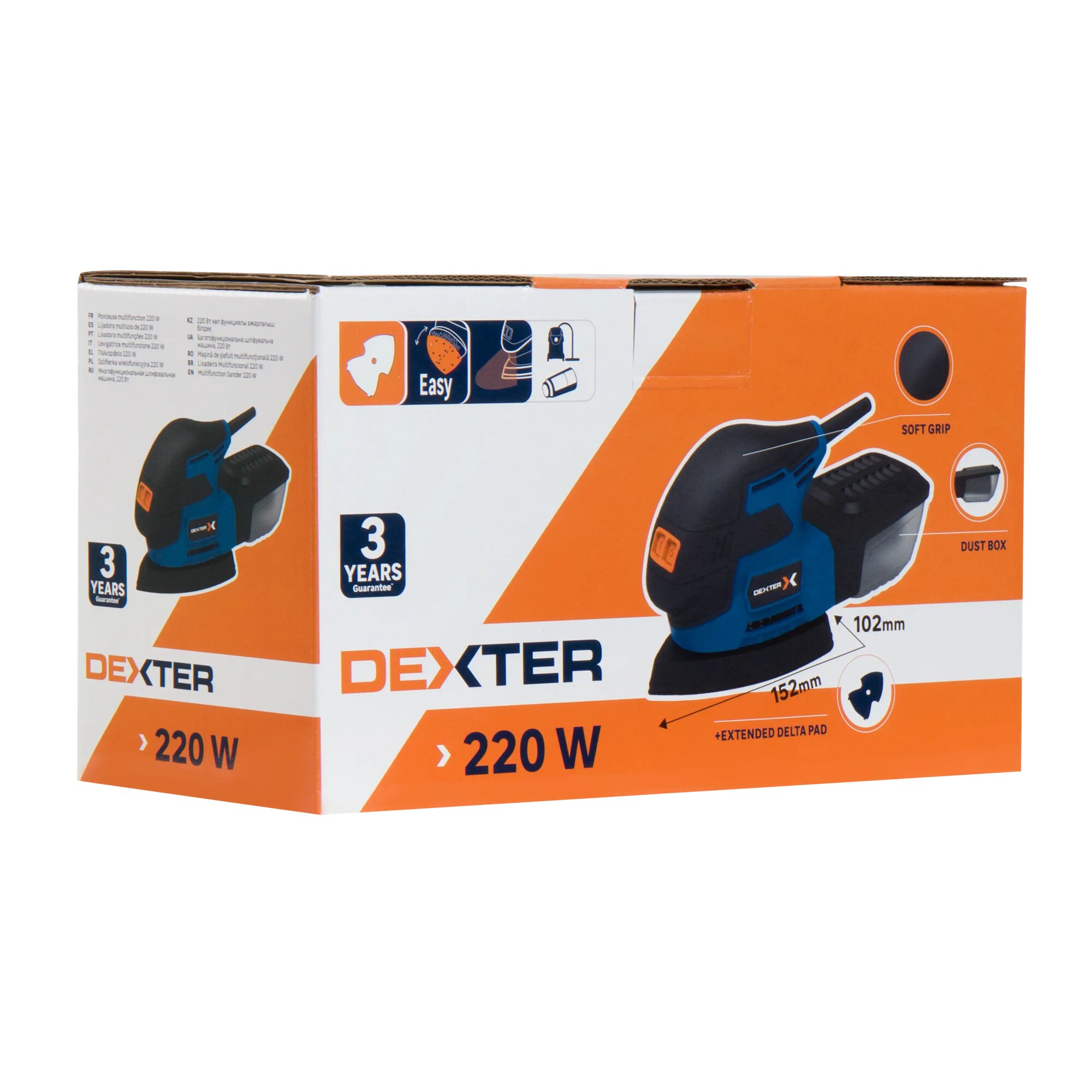 Дельташлифмашины Дельташлифовальная машина сетевая Dexter 220MFS2.5, 220 Вт