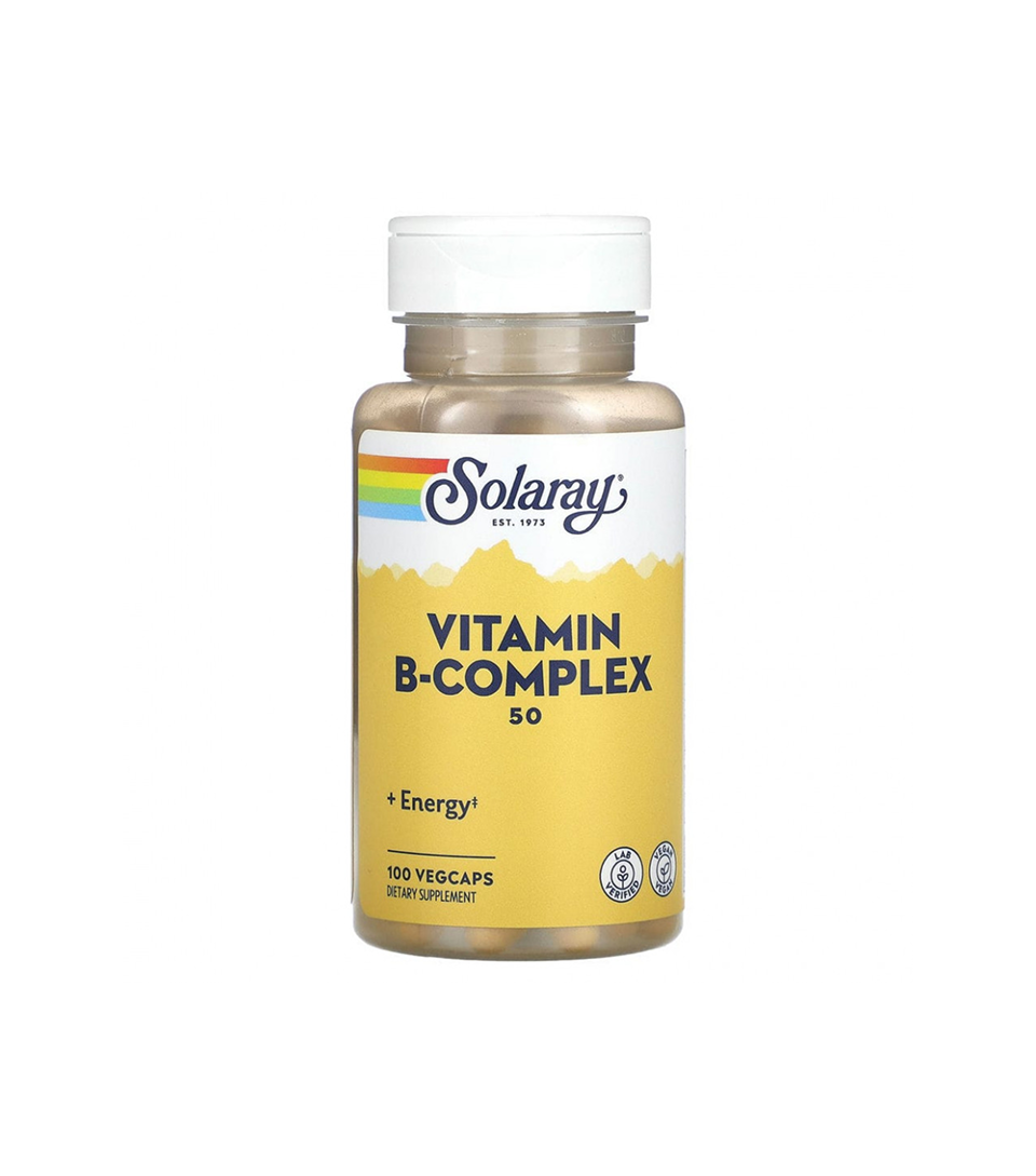Solaray Vitamin B-Complex для повышения уровня энергии, 50 мг, 100 штук