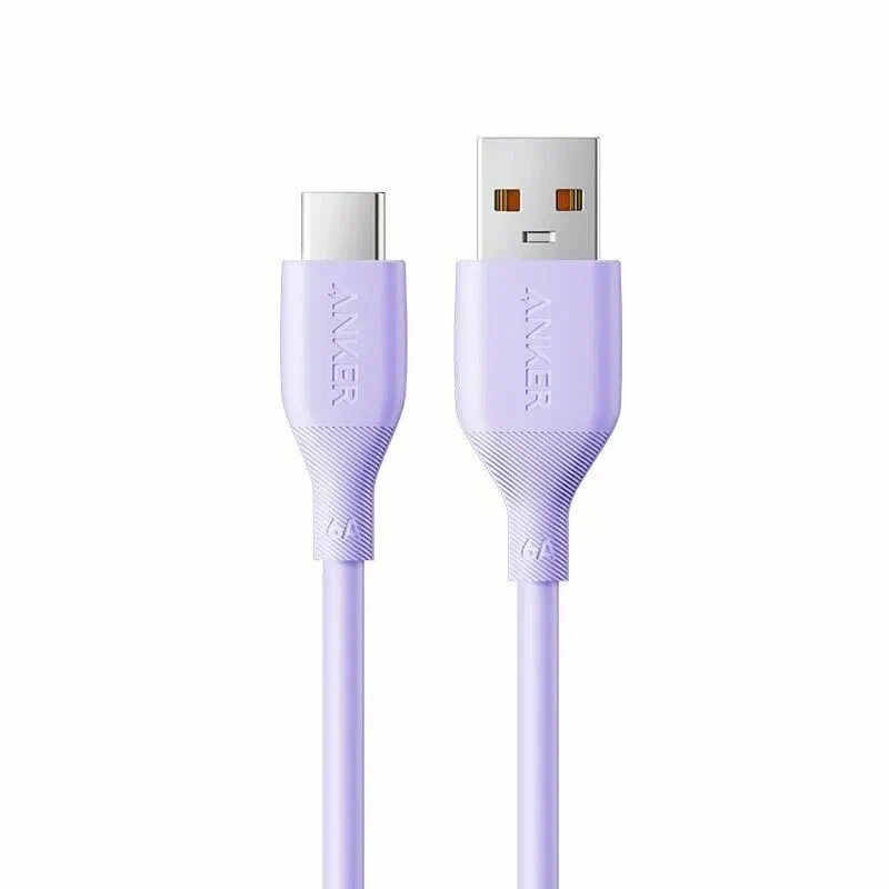 Кабель Anker USB-A to USB-C 1m 6A TPE фиолетовый (A8001)