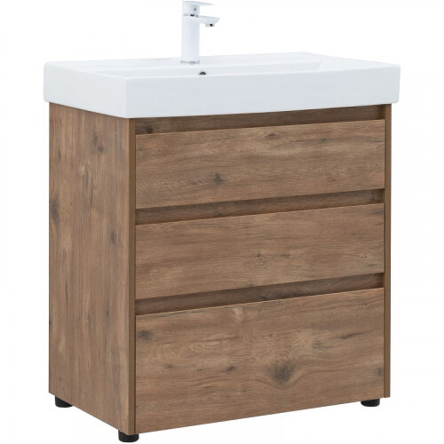 Тумба под раковину Aquanet Nova Lite 75 3 ящ. цв. дуб рустикальный (302474)