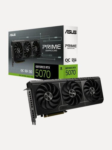 Изображение товара Видеокарта ASUS Prime GeForce RTX 5070 12GB GDDR7 OC Edition (PRIME-RTX5070-O12G), PCI-E 5.0, черная