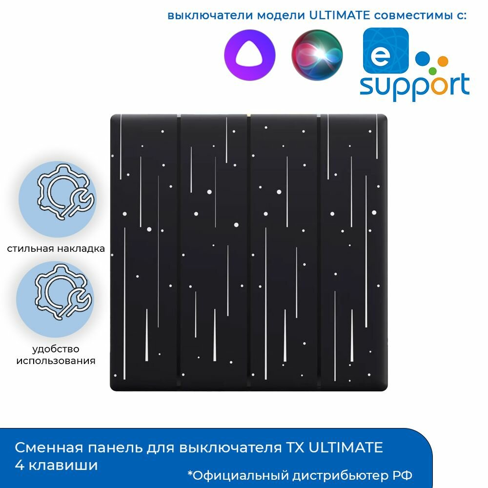 Панель для выключателя Sonoff TX ULTIMATE T5-4C-86 - star