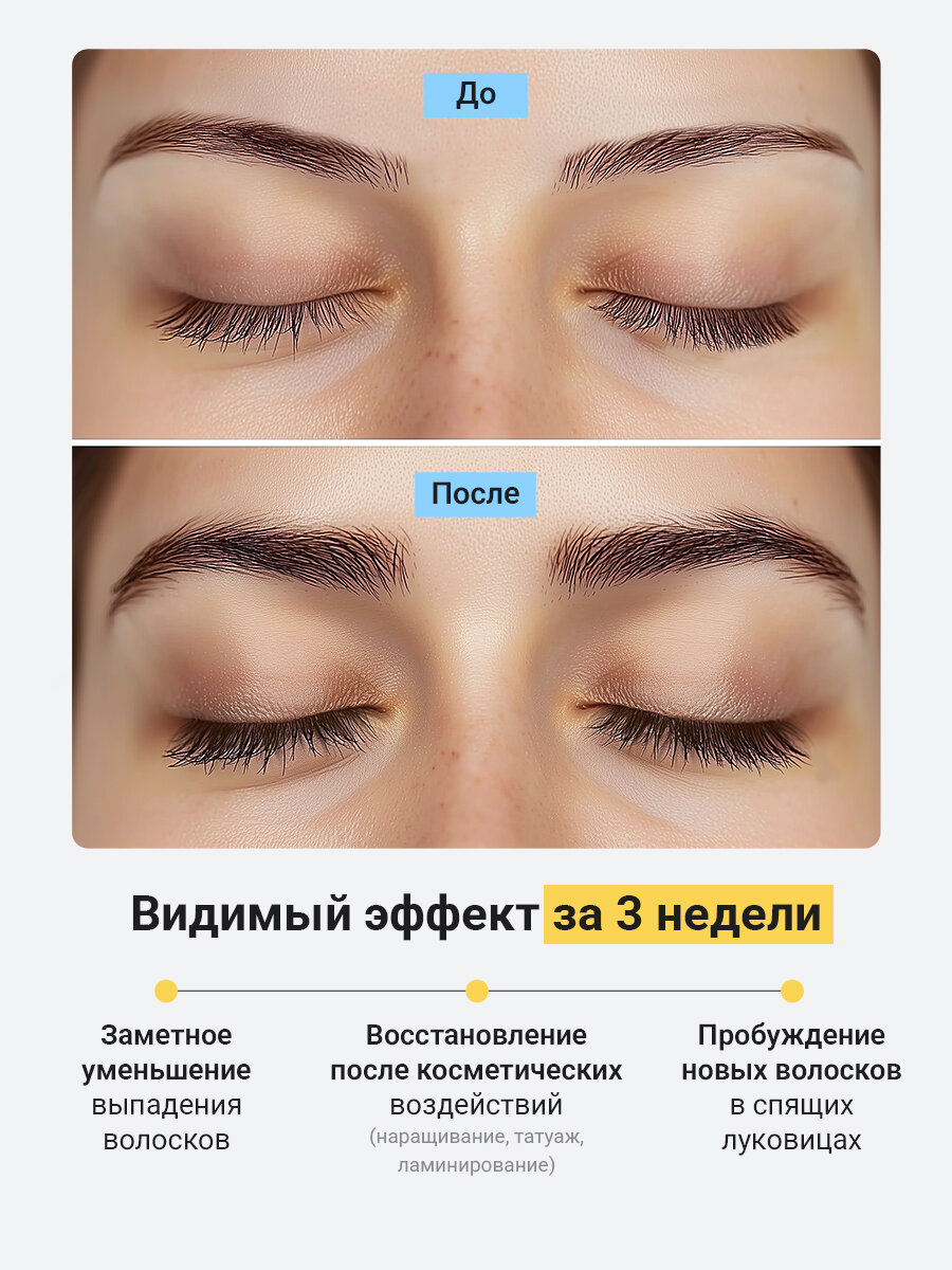 Изображение Масло усьмы Galabeauty, для ресниц и бровей, с щеточкой, жидкое, 12мл