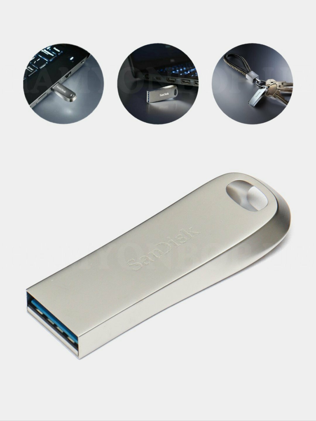 Флешка SanDisk Ultra Luxe USB 3.1, 2, 4, 8, 16, 32, 64, 128 ГБ — фото 1