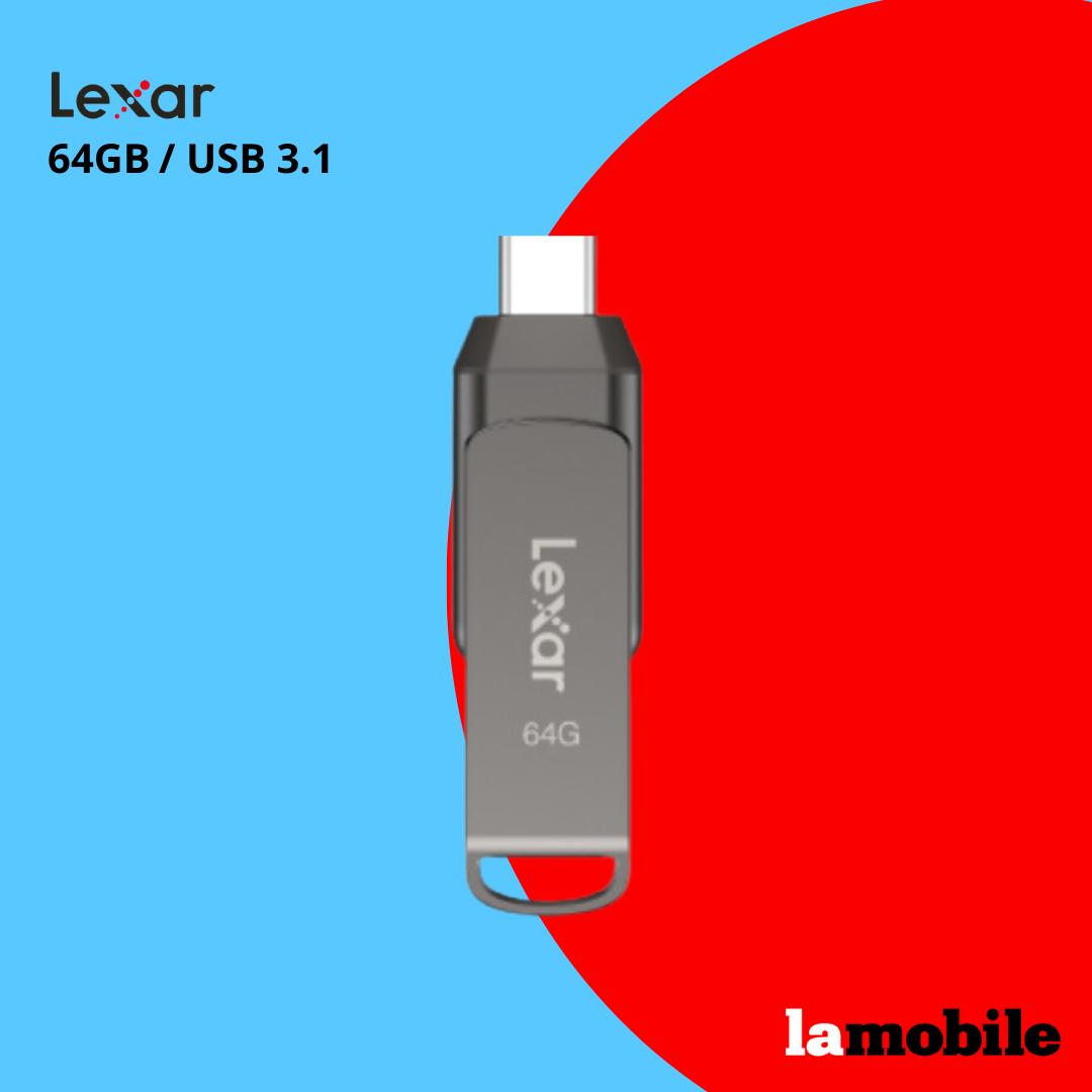 USB-накопитель Lexar JumpDrive D400 (USB 3.1/Type-C) 64 ГБ