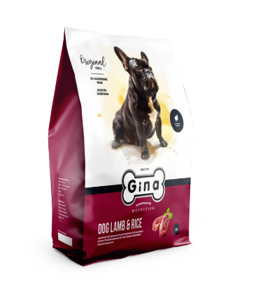GINA DOG LAMB & RICE для взрослых собак с чувствительным пищеварением с ягненком и рисом