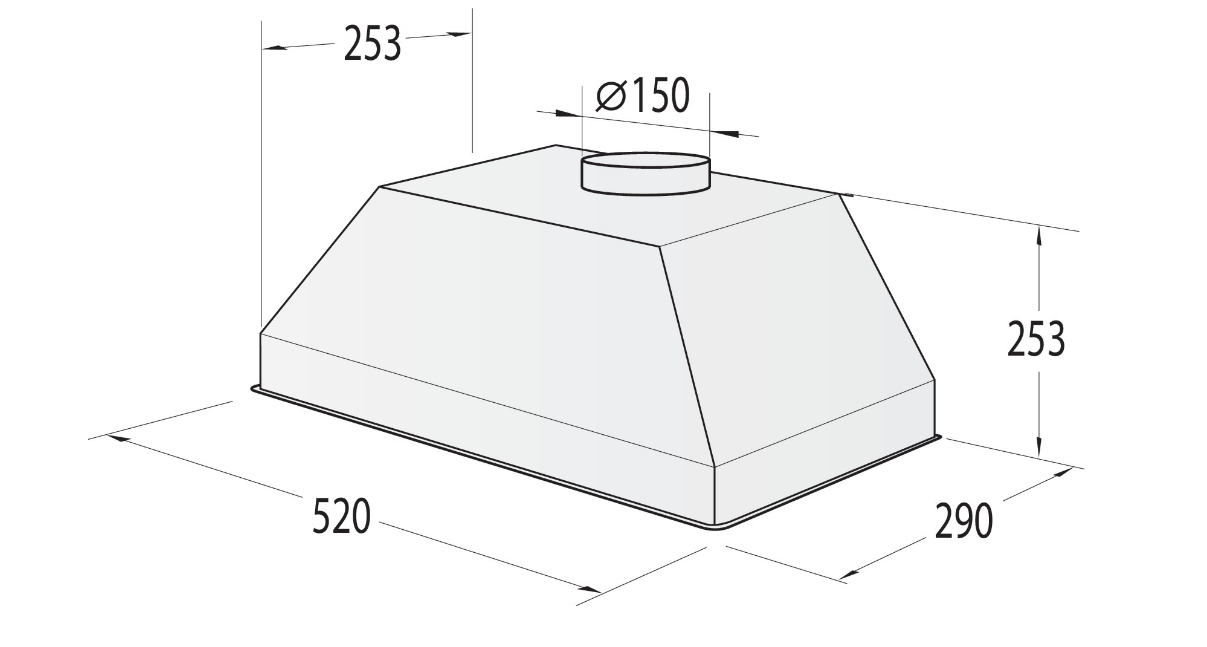 Полновстраиваемая вытяжка GORENJE BHI526E6B — фото 1