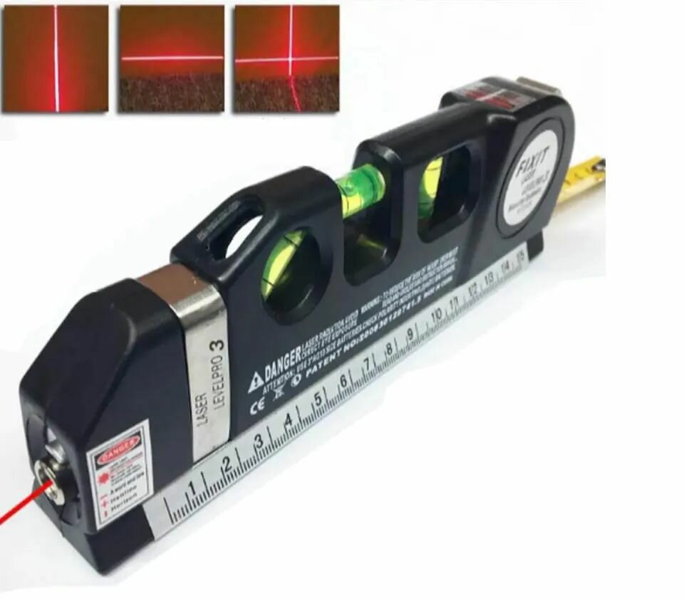 Лазерный уровень FIXTA Level Pro 3 строительный с рулеткой