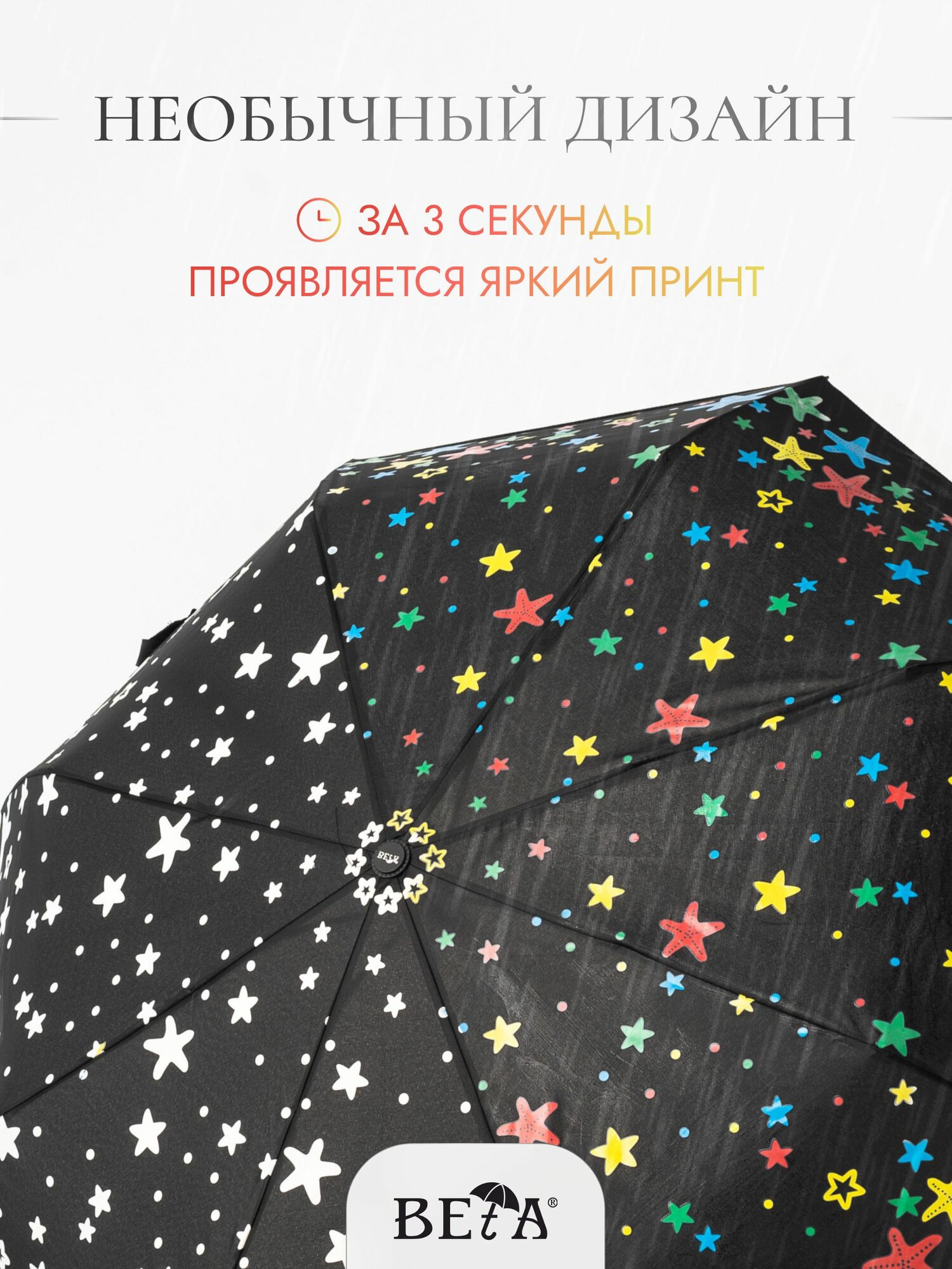 Зонт GALAXY OF UMBRELLAS, черный — фото 1