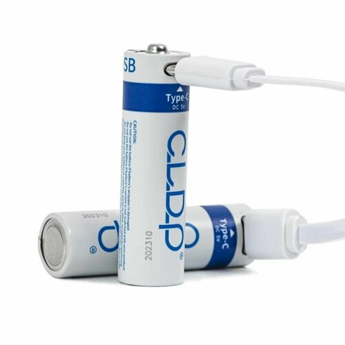 Аккумуляторная перезаряжаемая батарея Li-ion 1.5 V тип АА (пальчиковые) 2600 mWh 4 шт + провод