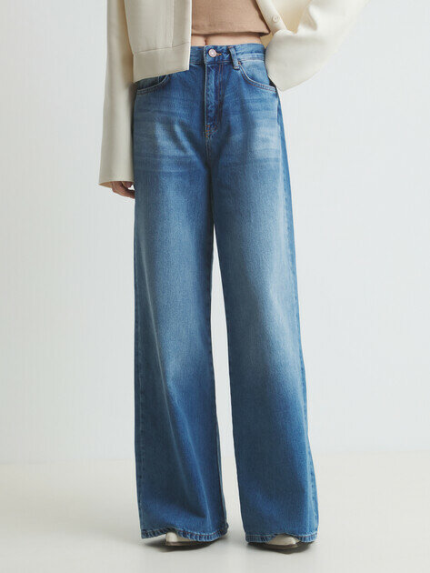 Джинсы широкие Lee Cooper, размер W27/L32, светло-синий