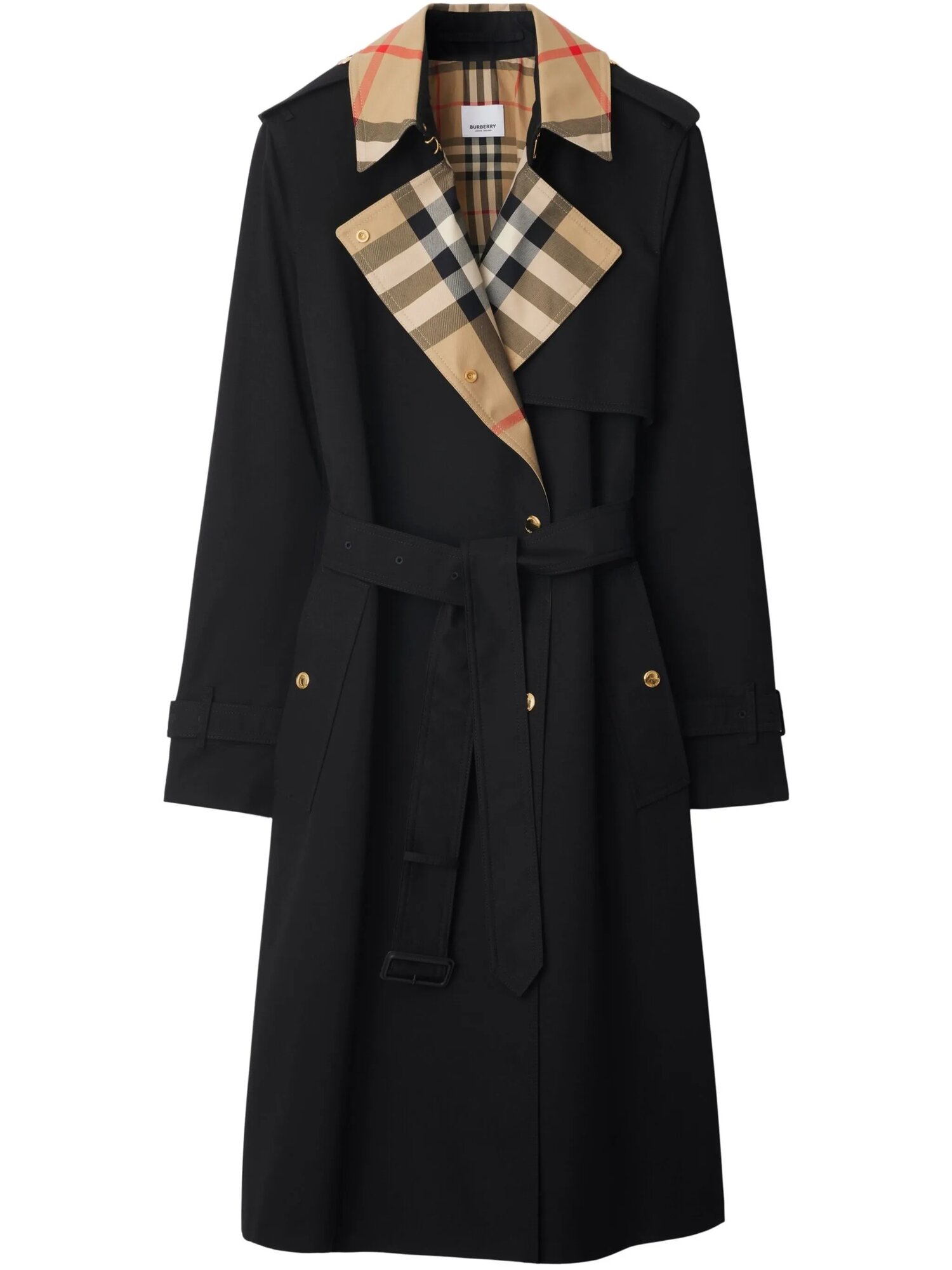 Тренчкот BURBERRY, размер 4 UK, черный